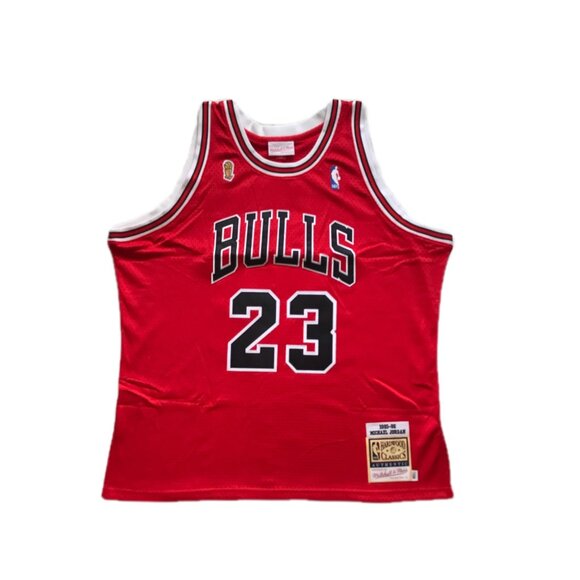 Authentic Michael Jordan Chicago Bulls Road Finals NBA 1995-96 Jersey